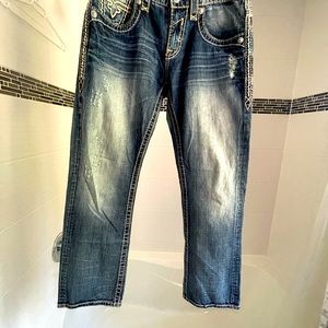 Rock Revival Mint condition waist 33 Length 32/33 slim straight cut